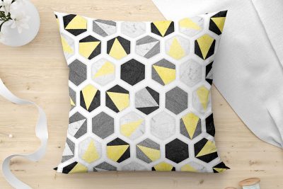 LINO ΜΑΞΙΛΑΡΟΘΗΚΗ HEXAGON 201 YELLOW 45X45