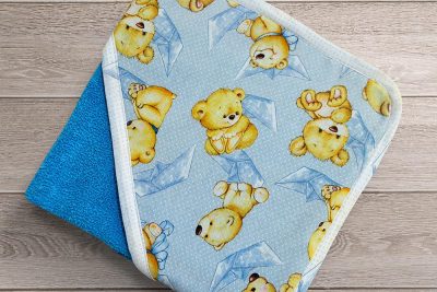 LINO ΚΑΠΑ SAILOR BEAR 601 BLUE-TURQUOISE 70X70