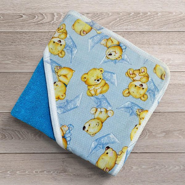 LINO ΚΑΠΑ SAILOR BEAR 601 BLUE-TURQUOISE 70X70