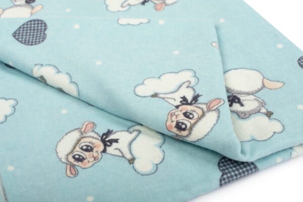 ΠΑΝΑ ΦΑΝΕΛΑ bebe Προβατάκι 06 80Χ80 Sky blue Flannel cotton 100% - Image 2