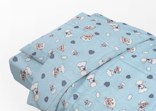 ΜΑΞΙΛΑΡΟΘΗΚΗ ΕΜΠΡΙΜΕ kids Προβατάκι 06 50Χ70 Sky blue Flannel cotton 100% - Image 2