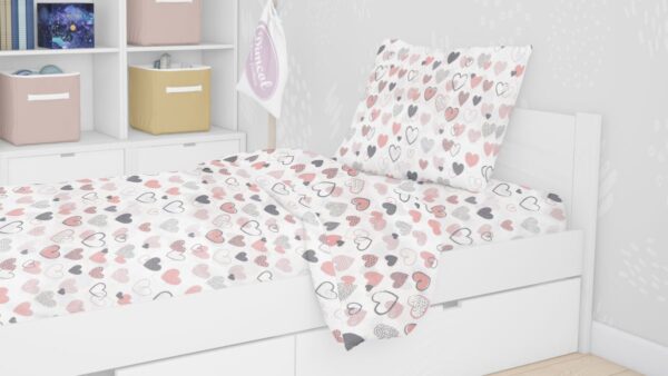 ΠΑΠΛΩΜΑ ΕΜΠΡΙΜΕ kids Hearts 09 160X240 Coral Cotton 100% - Image 2