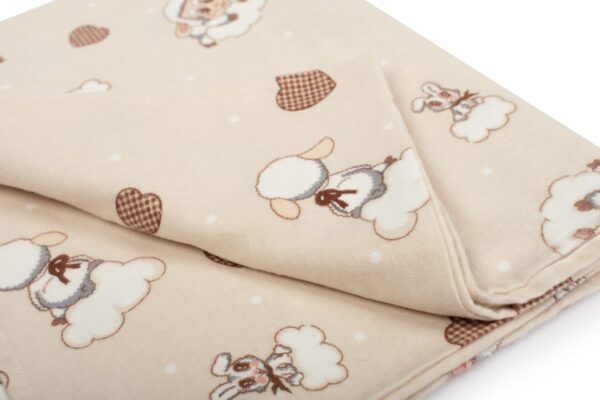 ΠΑΠΛΩΜΑΤΟΘΗΚΗ ΕΜΠΡΙΜΕ kids Προβατάκι 07 160Χ240 Beige Flannel cotton 100% - Image 2