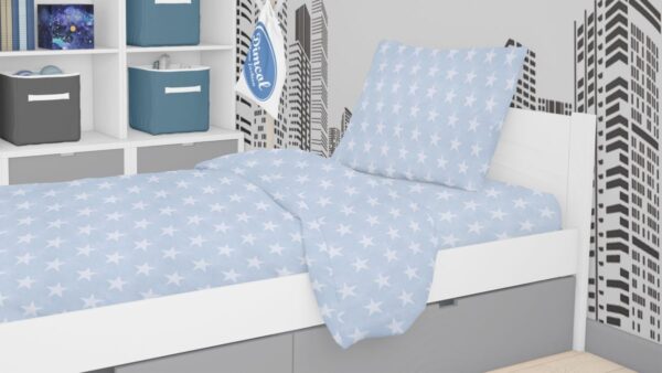 ΣΕΝΤΟΝΙΑ ΕΜΠΡΙΜΕ ΣΕΤ 3 τεμ kids Star 33 160X240 ΣΙΕΛ Cotton 100% - Image 2