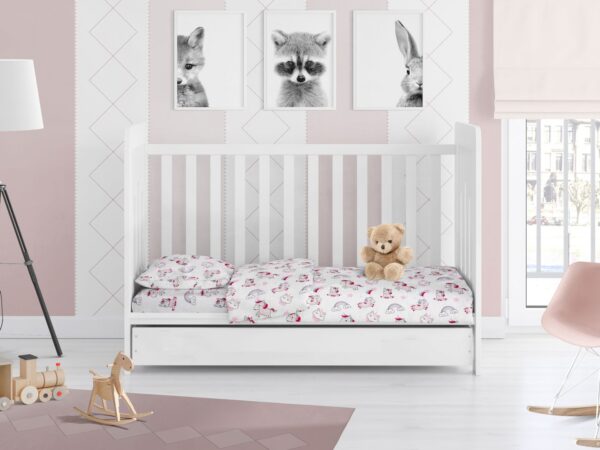 ΠΑΠΛΩΜΑ ΕΜΠΡΙΜΕ bebe Unicorn 108 120X160 White-Pink Cotton 100% - Image 2