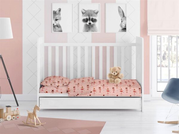 ΠΑΠΛΩΜΑΤΟΘΗΚΗ ΕΜΠΡΙΜΕ bebe Μπαλαρίνα 165 120Χ160 Coral Flannel Cotton 100% - Image 2