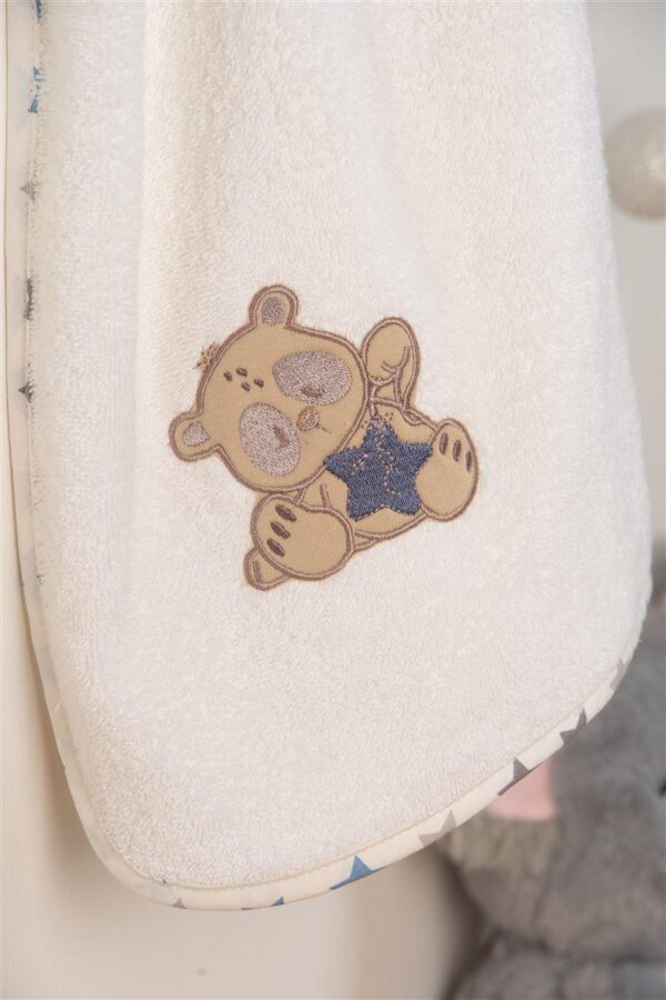 ΚΑΠΑ Με Κέντημα bebe Star Bear 152 75X85 Λευκό 100% Cotton - Image 2