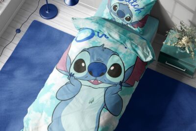 Παπλωματοθήκη Σετ 2 τεμ Disney Home Stitch 820 160X240 Turquoise 100% Cotton