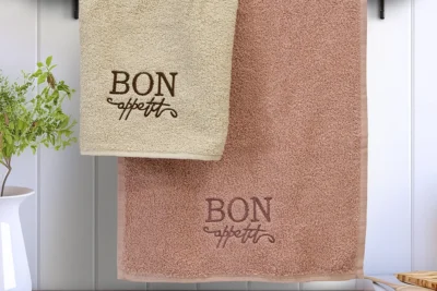 LINO ΣΕΤ ΠΕΤΣΕΤΕΣ BON APETTIT BEIGE-PINK 2ΤΜΧ