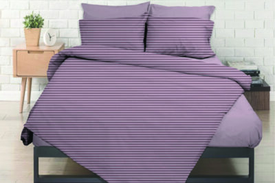 Σεντόνι λάστιχο εμπριμέ Σχ. Chic lilac poly/cotton