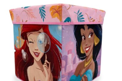 Κουτί-Σκαμπό Disney Home Princess 08 30X30X30 Coral 100% Polyester